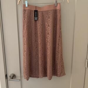 Cable & Gauge Pink lace midi skirt - Brand new
